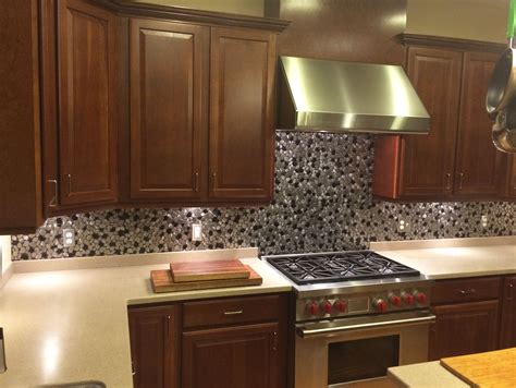 black stainless backsplash